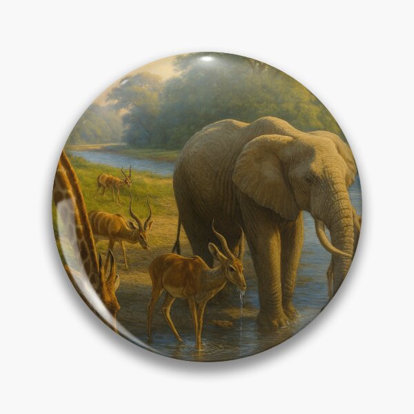 Item preview, Animais selvagens no rio ao entardecer   designed and sold by Leonornature.