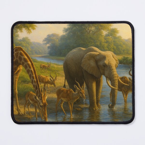Item preview, Animais selvagens no rio ao entardecer   designed and sold by Leonornature.