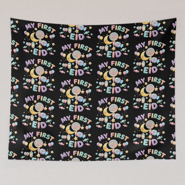 Item preview, My First Eid (V.3)– Cute Moon, Stars, and Candy Baby Eid Design designed and sold by D-Islamic.