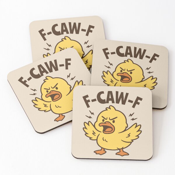 Item preview, F-CAW-F Angry Duck Quack Funny Pun designed and sold by NosandEdgy.