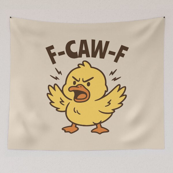 Item preview, F-CAW-F Angry Duck Quack Funny Pun designed and sold by NosandEdgy.