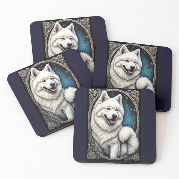 Item preview, SAMOYED LOOKING ACROSS THE EVENING SKY. designed and sold by 2TWISTEDBECOME1.