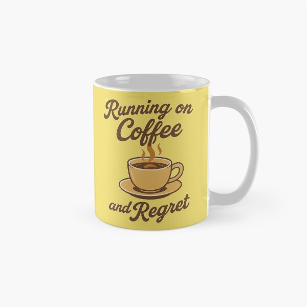 Item preview, Running on Coffee and Regret- Funny Vintage  designed and sold by DZIERANA.