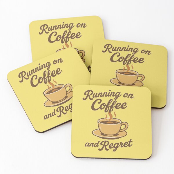 Item preview, Running on Coffee and Regret- Funny Vintage designed and sold by DZIERANA.