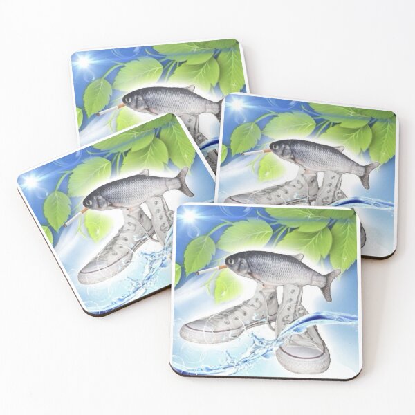 Item preview, chill fish with shoes and a cigarette designed and sold by Shrewd Mood.
