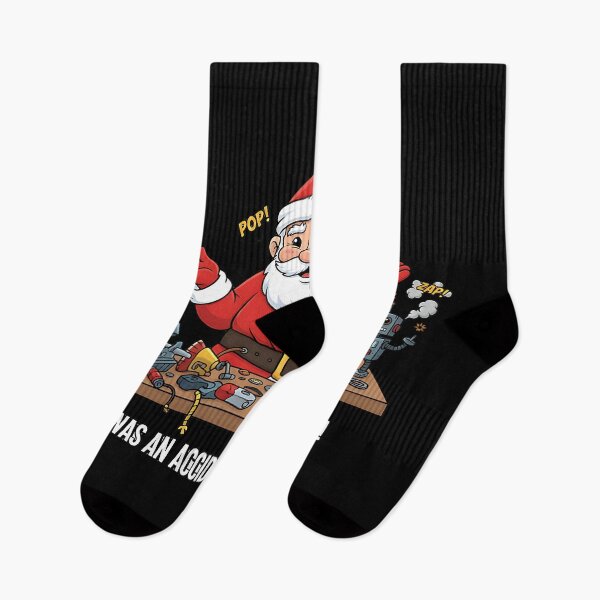 Item preview, Santa Causes Workshop Robot Accident designed and sold by Silent Watch Threads..