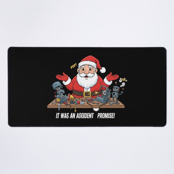 Item preview, Santa Causes Workshop Robot Accident designed and sold by Silent Watch Threads..