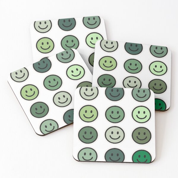 Item preview, Green Minimalist Happy Faces  designed and sold by kmorri13.