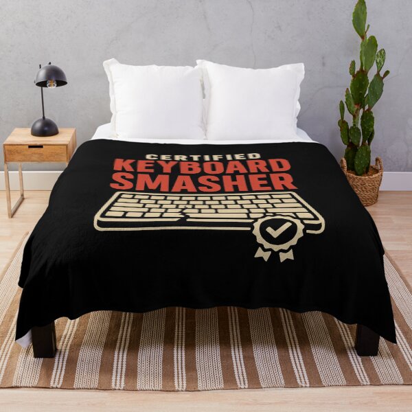 Item preview, Certified Keyboard Smasher - Gamer & Coder Tee (Retro/Glitch) designed and sold by Work Life Tees.