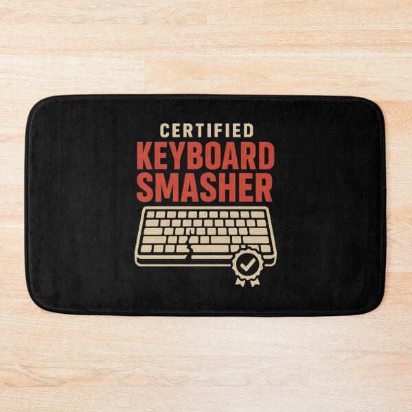 Item preview, Certified Keyboard Smasher - Gamer & Coder Tee (Retro/Glitch) designed and sold by Work Life Tees.