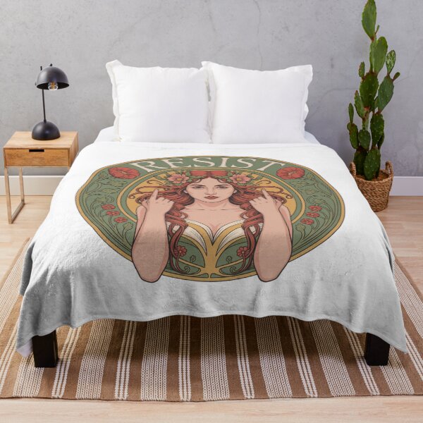 Artikelvorschau, Jugendstil-Widerstand, feministische Ermächtigung, florale Illustration entworfen und verkauft von chattsuede.