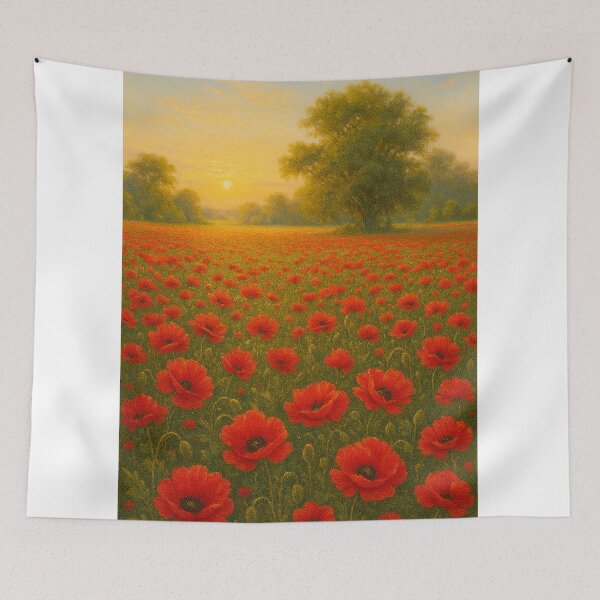 Item preview, Campo de papoilas ao pôr do sol   designed and sold by Leonornature.