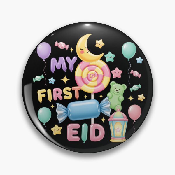 Item preview, My First Eid Candy Moon (V.1) – Cute Pastel Islamic Baby Eid Design designed and sold by D-Islamic.
