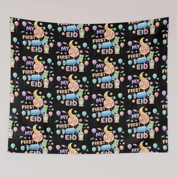 Item preview, My First Eid Candy Moon (V.1) – Cute Pastel Islamic Baby Eid Design designed and sold by D-Islamic.