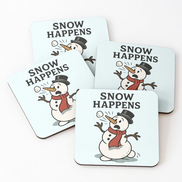Item preview, Snow Happens – Funny Snowman designed and sold by PrintSmithArt.