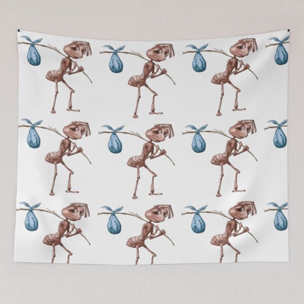 Item preview, sad ant with bindle, poor ant meme designed and sold by Shrewd Mood.