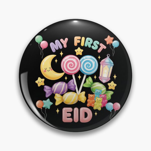 Item preview, My First Eid Candy Moon (V.2) – Cute Pastel Islamic Baby Eid Design designed and sold by D-Islamic.