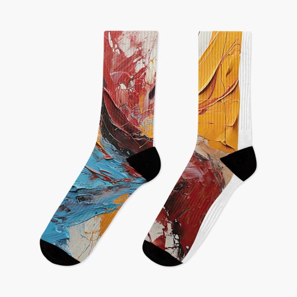 Item preview, An explosion of vibrant colors on a canvas, a dance between blue, red, and yellow designed and sold by Jerhus.