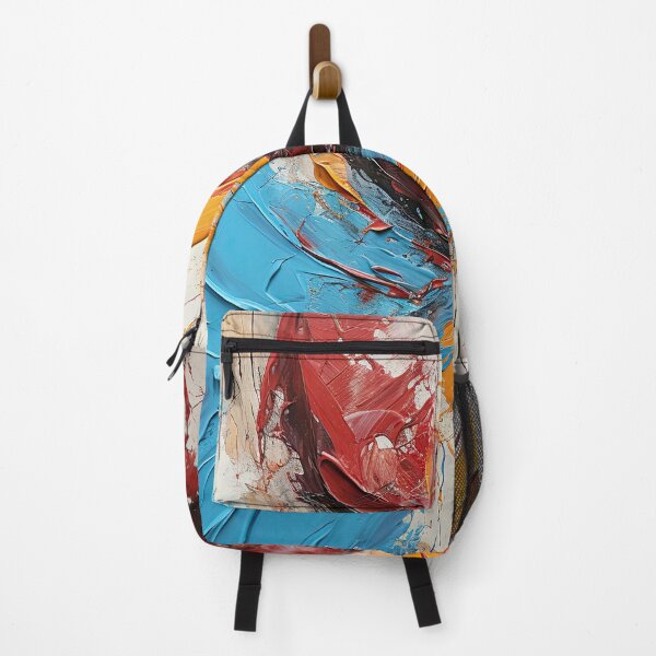 Item preview, An explosion of vibrant colors on a canvas, a dance between blue, red, and yellow designed and sold by Jerhus.