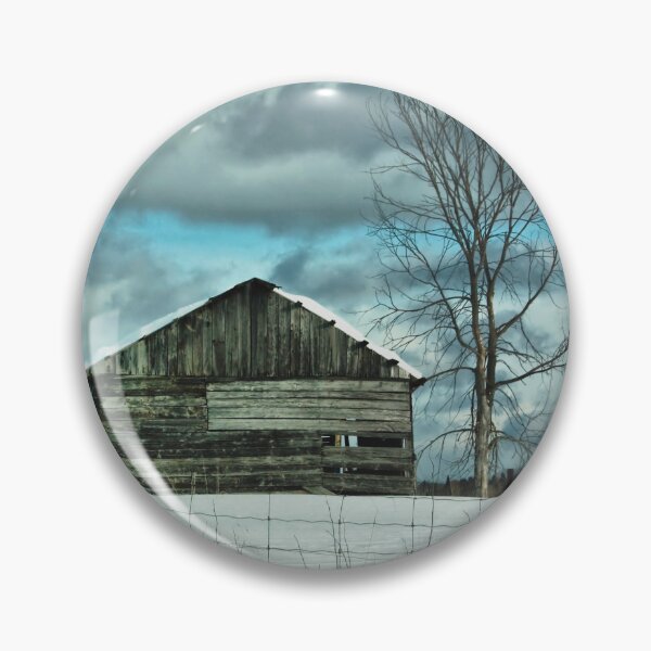 Item preview, Old wooden building in a fenced field designed and sold by Production Art Manon Meilleur.