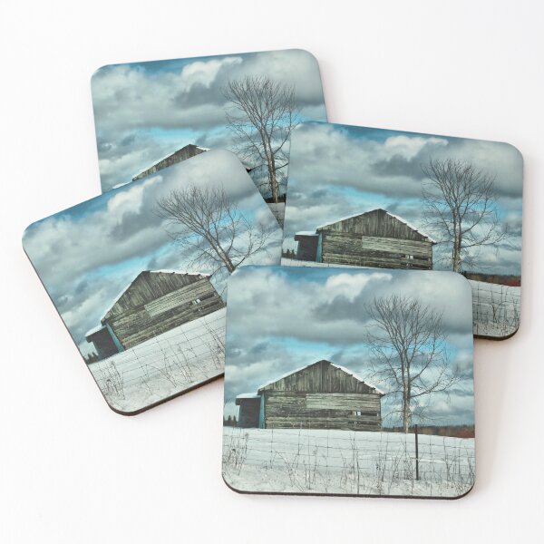 Item preview, Old wooden building in a fenced field designed and sold by Production Art Manon Meilleur.