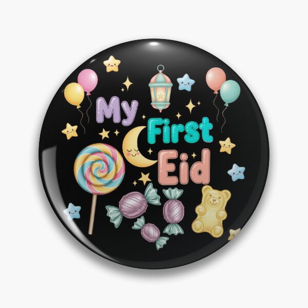 Item preview, My First Eid Candy Moon (V.3) – Cute Pastel Islamic Baby Eid Design designed and sold by D-Islamic.