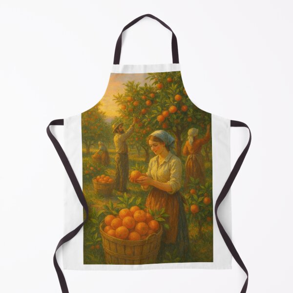 Item preview, Colheita de laranjas ao entardecer   designed and sold by Leonornature.