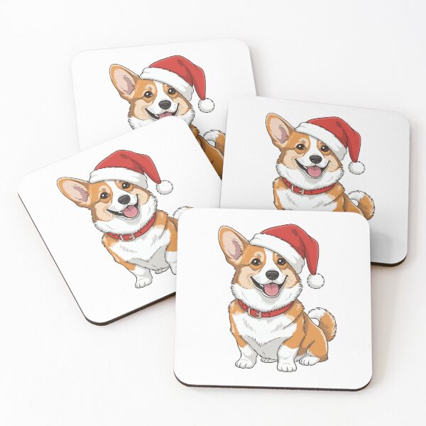 Item preview, Corgi in Santa Hat. designed and sold by KojourinArt.