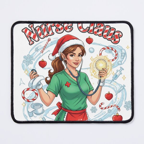 Item preview, Nurse Claus Christmas Tee - Funny Holiday Nurse Crew Shirt 2025 designed and sold by GeniePixel.