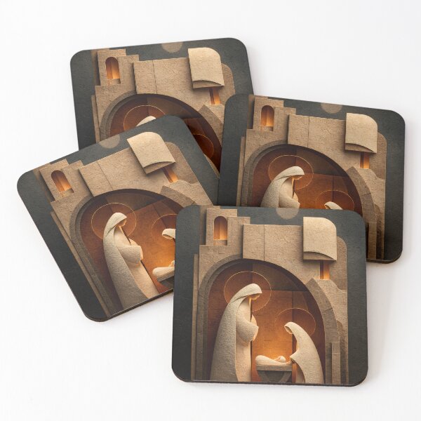 Item preview, The Sacred Nativity – Minimalist Holy Family Art with Newborn Jesus designed and sold by daila70.
