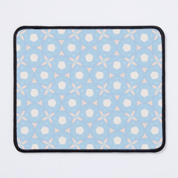 Item preview, Soft seamless floral pattern with peach elements on blue designed and sold by juthamas8426.