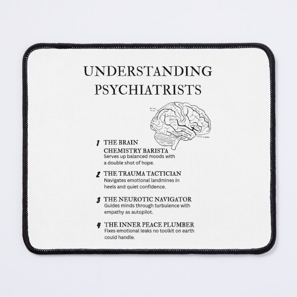 Item preview, Understanding Psychiatrists – 100 Ways to Decode the Couch Whisperers designed and sold by PsyFlow35.