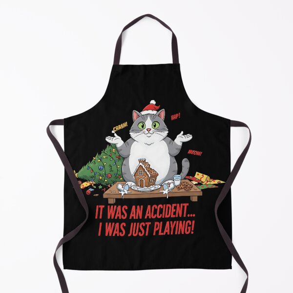 Item preview, Mischievous Cat Destroys Christmas Gingerbread House designed and sold by Silent Watch Threads..