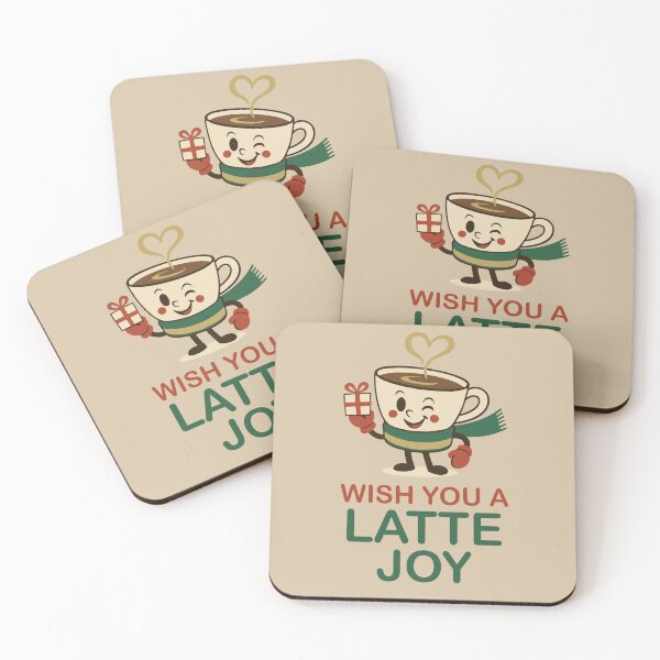 Item preview, Wish You a Latte Joy – Cute Holiday Coffee designed and sold by PrintSmithArt.