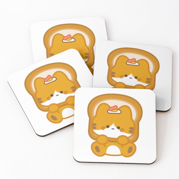Item preview, Kawaii Cat with Egg Bacon - Orange Cat  designed and sold by poisioleartemur.