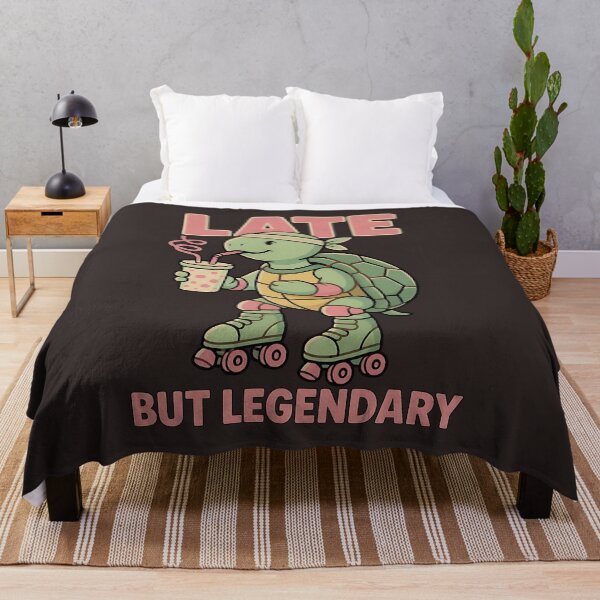 Item preview, Late But Legendary Turtle – Retro Roller Vibes designed and sold by AwesomeBeyondLimits.