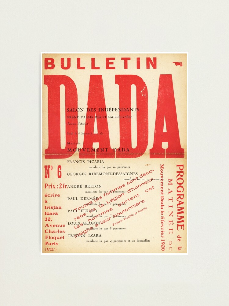 Dada Manifesto Photographic Print for Sale by Hoorahville