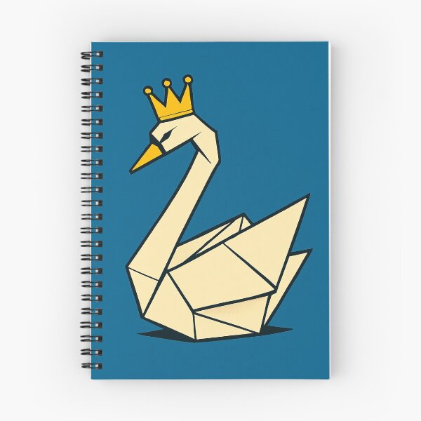 Item preview, Geometric Origami Swan with Crown.  designed and sold by tarotstarostina.