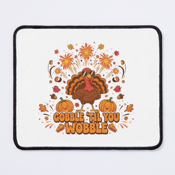 Item preview, Gobble Til You Wobble Thanksgiving Tee - Funny Turkey Pun Shirt 2026 designed and sold by GeniePixel.