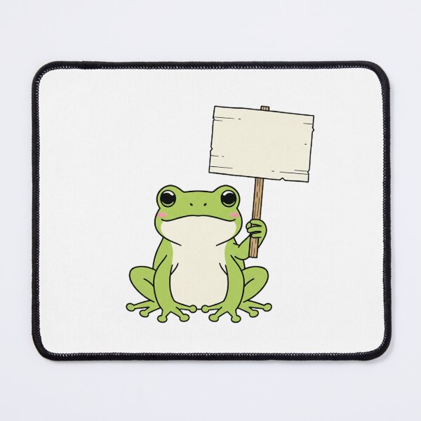 Item preview, Cute Frog Holding Blank Sign Template designed and sold by PastelPopShop.