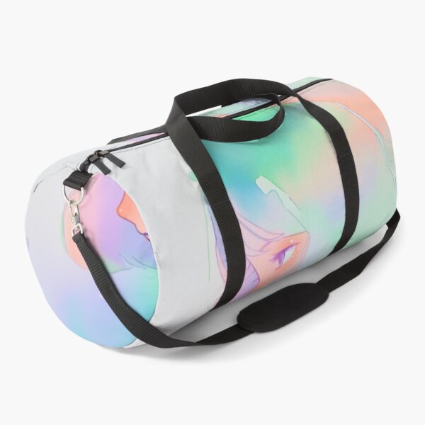 Item preview, Ethereal Dreamscape Portrait of a Melancholy Girl Adorned in Soft Neon Watercolor Washes and Pastel Rainbow Hues designed and sold by Epsydon Designers.