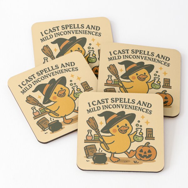 Item preview, Witchy Duck – “I Cast Spells and Mild Inconveniences” | Cute Halloween Duck Sticker designed and sold by Florarts.