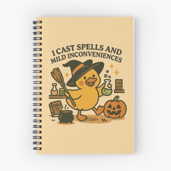 Item preview, Witchy Duck – “I Cast Spells and Mild Inconveniences” | Cute Halloween Duck Sticker designed and sold by Florarts.