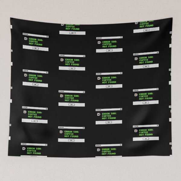 Item preview, Error 500 Coffee Not Found Pixel Art Funny Tech Humor designed and sold by My Cool Store.