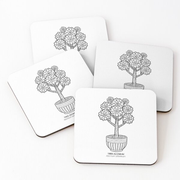 Item preview, Form and Line – Aeonium arboreum (Tree Aeonium) in Black designed and sold by BTNYBayCo.