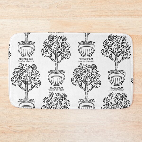 Item preview, Form and Line – Aeonium arboreum (Tree Aeonium) in Black designed and sold by BTNYBayCo.