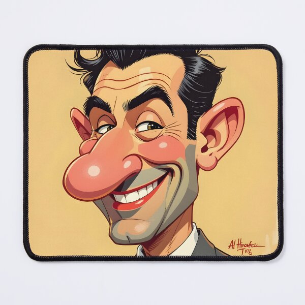 Item preview, The Big-Nosed Dreamer – Funny Caricature Art Print designed and sold by PawPrintedArt.