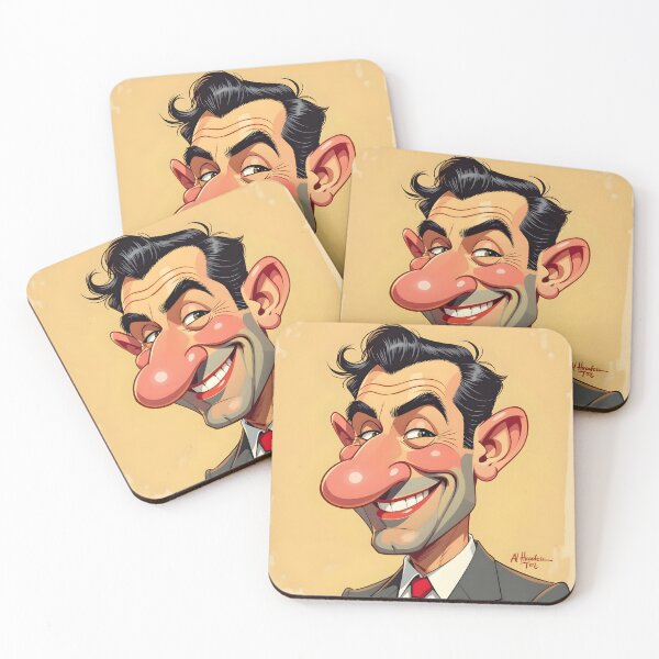 Item preview, The Big-Nosed Dreamer – Funny Caricature Art Print designed and sold by PawPrintedArt.