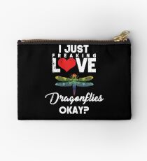 Just Freaking Love Dragonflies Studio Pouch