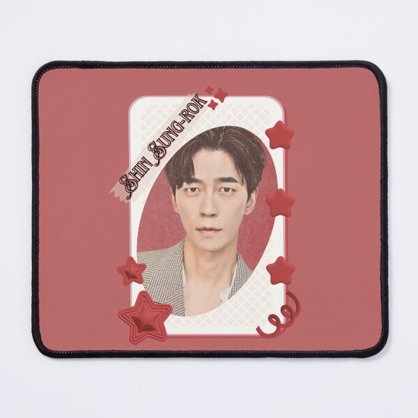 Item preview, Shin Sung-rok (신성록) Korean Actor Kdrama Group Card Red Aesthetic Collage Design designed and sold by AJUNICE STUDIO.